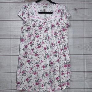 Sophia Rene Rofe Womens Pink Floral Butterfly Nightgown Sleepwear Style 588814 M